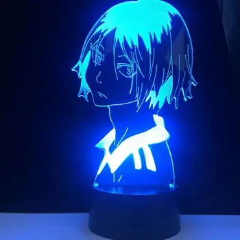 HAIKYUU KENMA KOZUME 3D PROFILU LED ANIME LAMPAS Led 7 Krāsas, Gaismas Japāņu Anime Tālvadības Parastā Galda Lampa Dropshipping