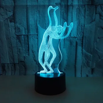 Jauna Veida 3d Gaismas Ilgviļņu Krāsu Touch Led Usb Redzējumu Nakts Gaisma, kas Bērnu telpu dekorēšana 3D Galda Lampas